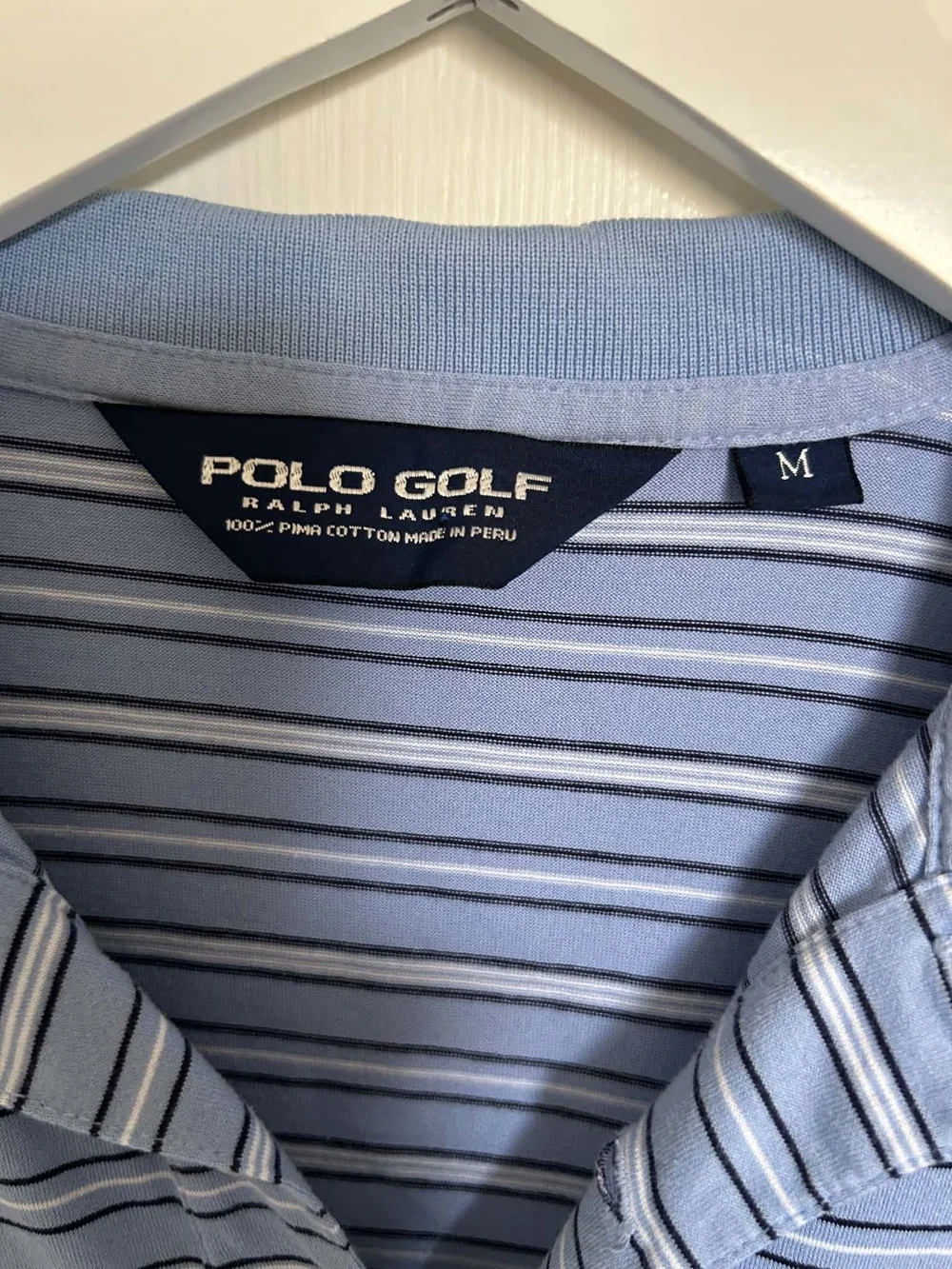 Polo Golf by Ralph Lauren Light Blue Striped Polo Shirt